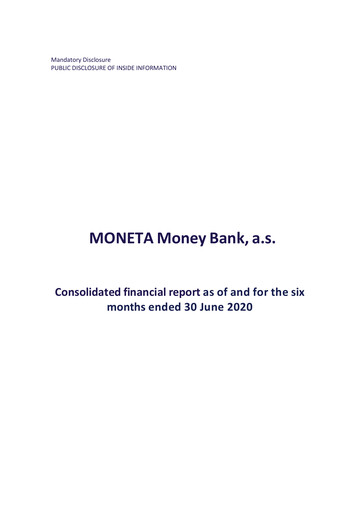Thumbnail MONETA Money Bank Half-year Report 2020-h1