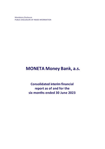 Thumbnail MONETA Money Bank Half-year Report 2023-h1