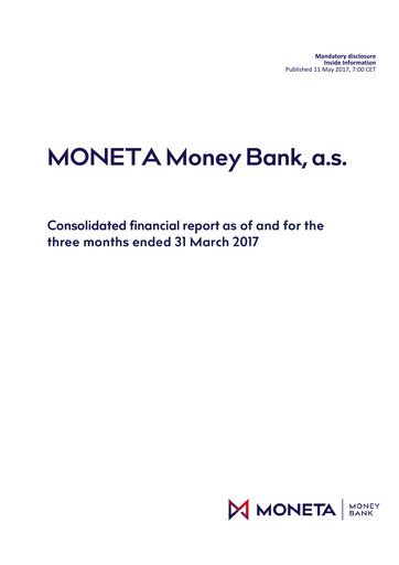 Thumbnail MONETA Money Bank Quarterly Report 2017-q1