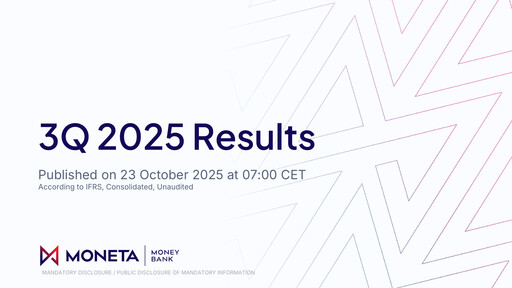 Vorschaubild MONETA Money Bank Quartalsbericht 2025-q3