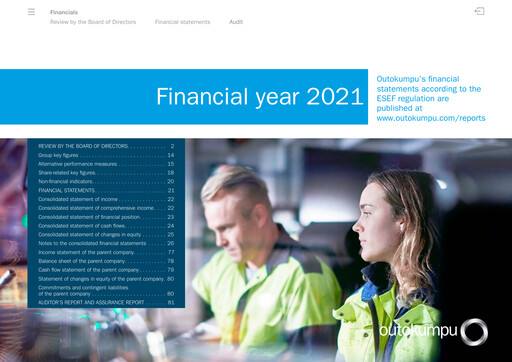 Thumbnail Outokumpu Financial Statement 2021