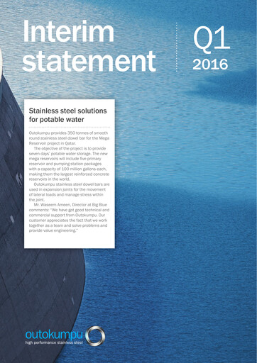Thumbnail Outokumpu Quarterly Report 2016-q1