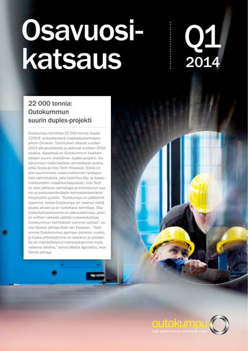 Vorschaubild Outokumpu Quartalsbericht 2014-q1