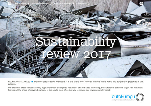 Thumbnail Outokumpu Sustainability Report 2017