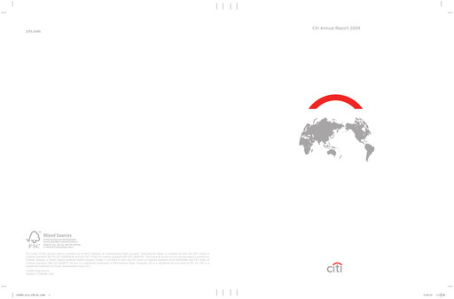 Thumbnail Citigroup Annual Report 2009