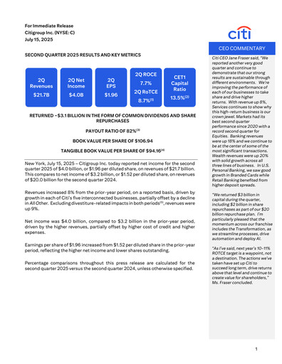 Thumbnail Citigroup Quarterly Report 2025-q2