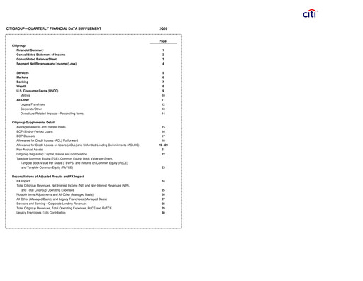 Thumbnail Citigroup Quarterly Report 2026-q2