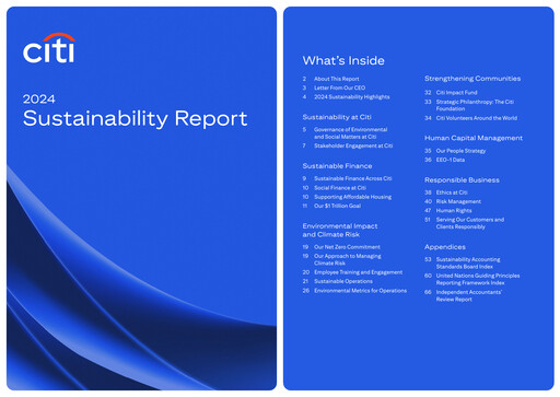 Thumbnail Citigroup Sustainability Report 2024