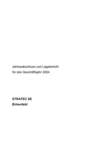 Thumbnail STRATEC Financial Statement 2024