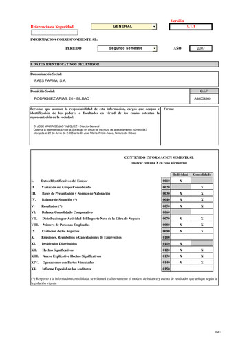 Vorschaubild Faes Farma Finanzbericht 2007