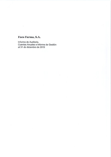 Miniature Faes Farma Bilan financier 2019