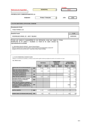 Thumbnail Faes Farma Quarterly Report 2006-q1