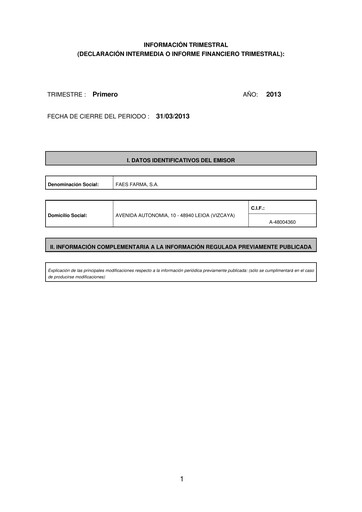Thumbnail Faes Farma Quarterly Report 2013-q1