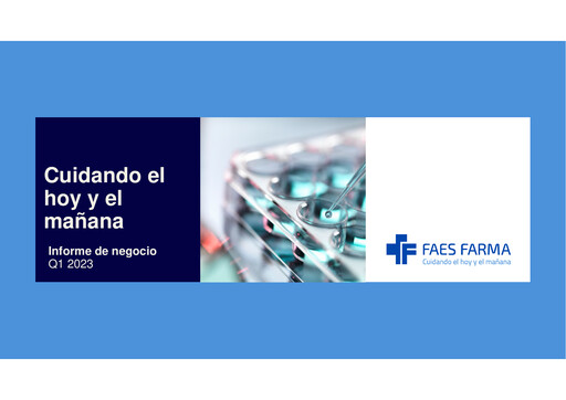 Thumbnail Faes Farma Quarterly Report 2023-q1