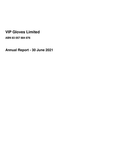 Thumbnail VIP Gloves Annual Report fy2021