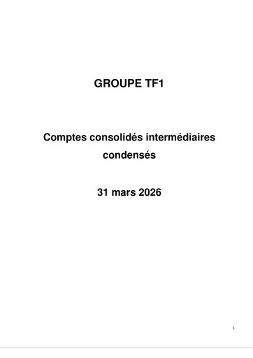 Thumbnail TF1 Quarterly Report 2026-q1