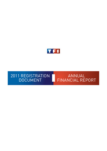 Thumbnail TF1 Universal Registration Document 2011