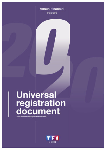 Thumbnail TF1 Universal Registration Document 2020