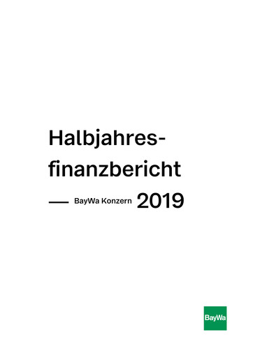 Thumbnail BayWa
 Financial Report 2019-h1