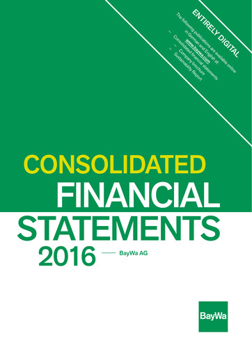 Vorschaubild BayWa
 Finanzbericht 2016