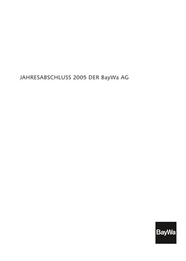 Vorschaubild BayWa
 Finanzmitteilung 2005