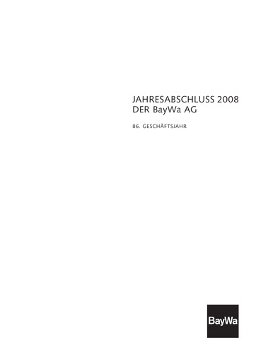 Vorschaubild BayWa
 Finanzmitteilung 2008