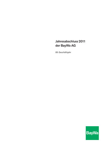 Vorschaubild BayWa
 Finanzmitteilung 2011