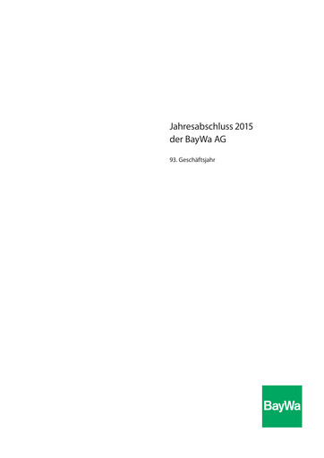 Vorschaubild BayWa
 Finanzmitteilung 2015