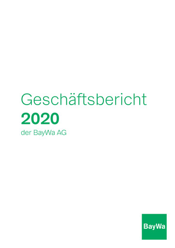 Vorschaubild BayWa
 Finanzmitteilung 2020