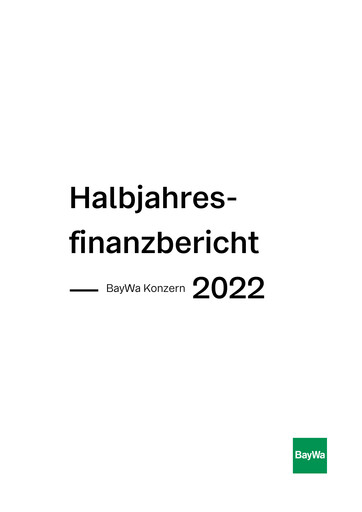 Miniature BayWa
 Rapport semestriel 2022-h1