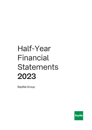 Miniature BayWa
 Rapport semestriel 2023-h1