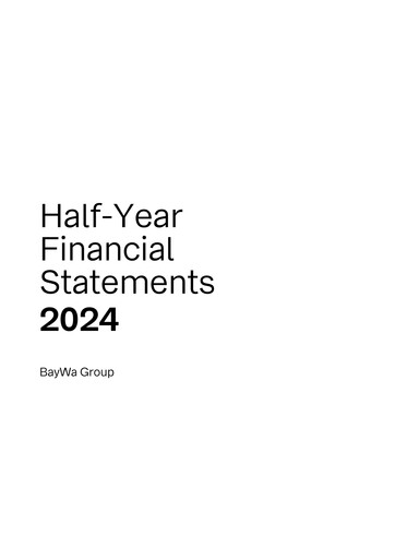 Miniature BayWa
 Rapport semestriel 2024-h1