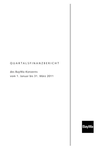 Vorschaubild BayWa
 Quartalsbericht 2011-q1