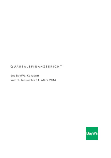 Vorschaubild BayWa
 Quartalsbericht 2014-q1