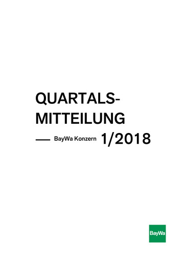 Miniature BayWa
 Rapport trimestriel 2018-q1