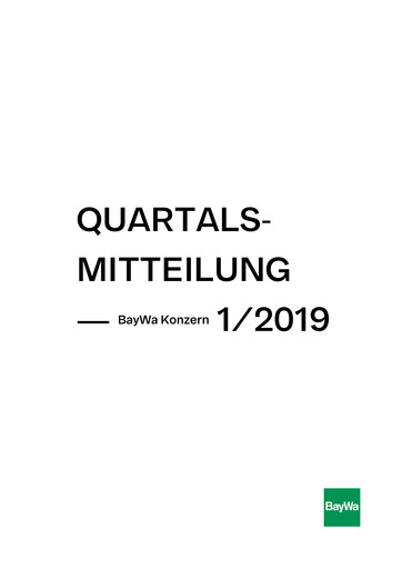 Miniature BayWa
 Rapport trimestriel 2019-q1