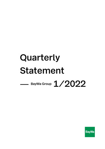 Miniature BayWa
 Rapport trimestriel 2022-q1