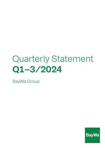 Miniature BayWa
 Rapport trimestriel 2024-q3