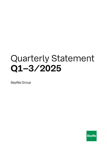 Miniature BayWa
 Rapport trimestriel 2025-q3