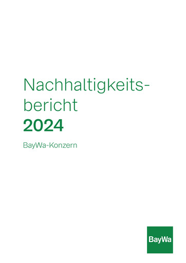 Vorschaubild BayWa
 Nachhaltigkeitsbericht 2024