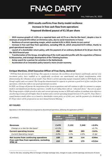 Thumbnail Fnac Darty Financial Report 2019