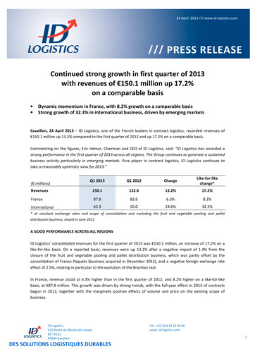 Thumbnail ID Logistics Group Quarterly Report 2013-q1