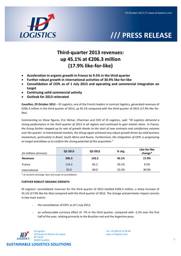 Thumbnail ID Logistics Group Quarterly Report 2013-q3
