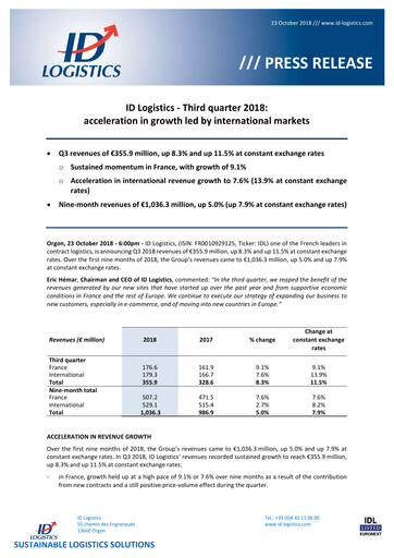 Thumbnail ID Logistics Group Quarterly Report 2018-q3