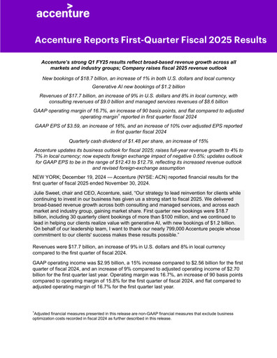 Miniature Accenture Rapport trimestriel 2025-q1