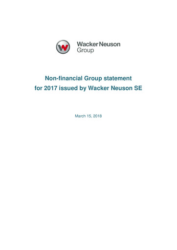 Thumbnail Wacker Neuson
 ESG Report 2017