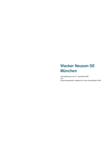 Thumbnail Wacker Neuson
 Financial Statement 2025