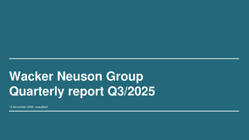 Thumbnail Wacker Neuson
 Quarterly Report 2025-q3