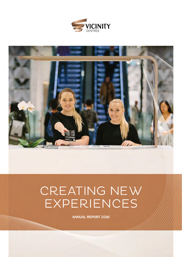 Thumbnail Vicinity Centres Annual Report 2016