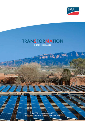 Thumbnail SMA Solar Technology
 Quarterly Report 2016-q1